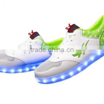 new PU leather shoes LED lights shoes sneaker shoes