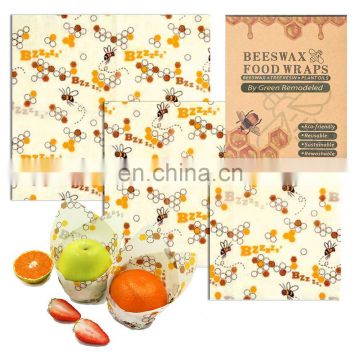 Beeswax Sandwich Wrap Food Eco Friendly Reusable Food Wraps, Beeswax wrapping for Fruit, Vegetables, Bread