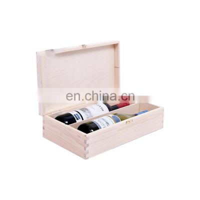 Hot sale Good Quality Customized unfinished pine wooden box unfinished wooden wine box