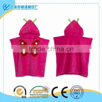 Custom Print 100% Cotton Kids towel poncho