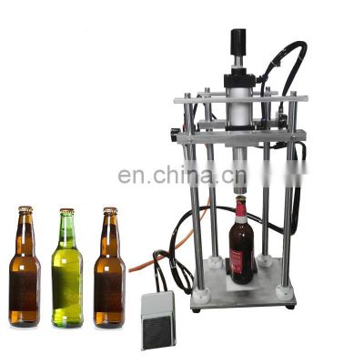 Pneumatic Drinking Locking Crown Corking Machine Juice Soda Bottle Capper Beer Bottle Crown Capping Machine