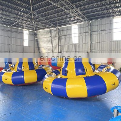 Best quality water park games flying ski inflatable towable river disco boat raft with pump