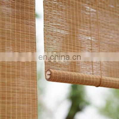 Style Folding Manual Bamboo Shades Woven Blinds Roman Blind Mixed Reed Fence Grass Jute Bamboo Chinese French Window All-season