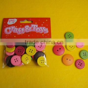 Colorfull wooden button