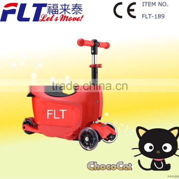 3 in 1 new fashion high quality kids pedal scooter with seat&container