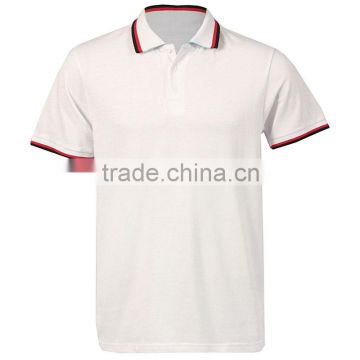 Plain Collar Stripped Mens Short Sleeve Polo Shirts
