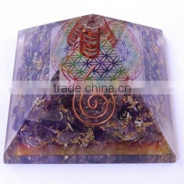 Wholesale Amethyst Pyramid : Orgonite Flower Of Life Product