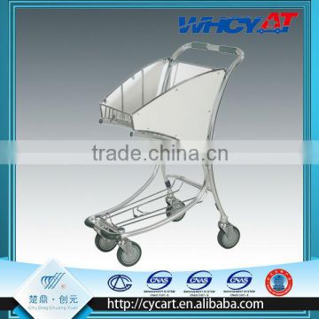 Customer 4 Wheel airport aluminium alloy retail shopping cart