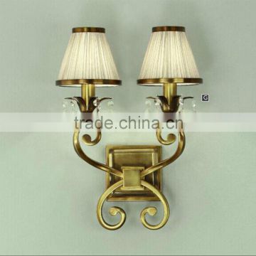 Fabric vintage brass wall lamps