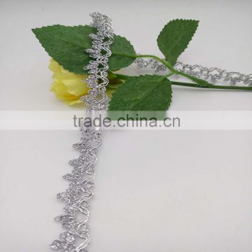elegant vintage passmenterie lampshade ribbon sewing craft silver lurex lace trim
