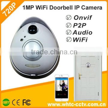 Best selling new products 1.0mp p2p wifi doorbell camera ip door phone