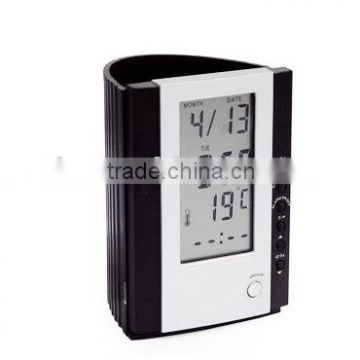 pen holder with LCD clock