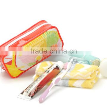 custom printed promotional zipper clear waterproof cosmetic pouch manufacturers