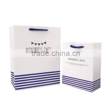 Customized logo silver logo luxury wholesale hot-stamping paper bag