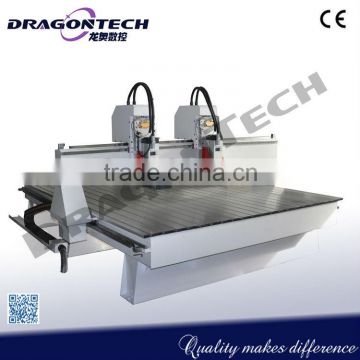 sculpture wood carving cnc router machine with 2 heads,3D double heads CNC Router,multi spindle wood carving machine DT1925D