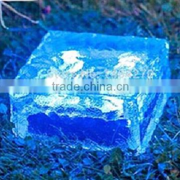 Solar Powered Garden Crystal Glass Frosted Led Solar Brick Paver Light