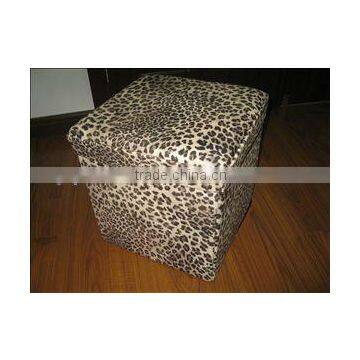 Leopard 15 Inch Collapsible Ottoman