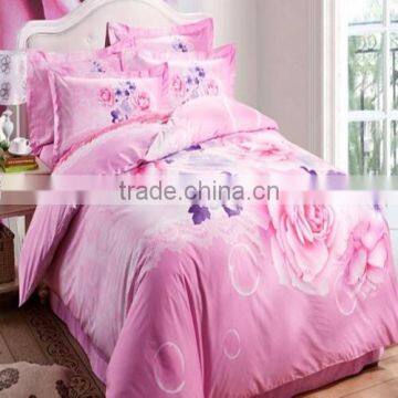 factory wholesale 3d flower textile design for bed sheet korean bedding set