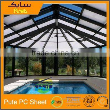 swimming pool skylight polycarbonate flat sheets sun shades roof