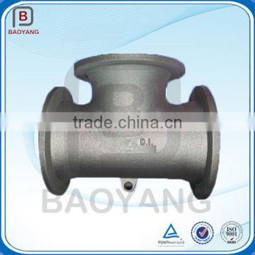 Resin sand casting cast iron flanged 3 way pipe gate valve,high quality