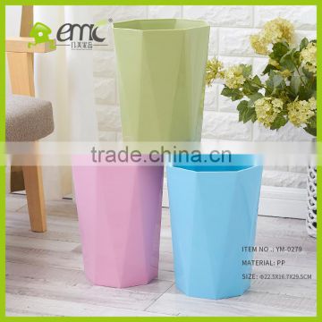 New design plastic trash bin, Plastic PP Decorative Round Trash Bin Waste Bin for Household