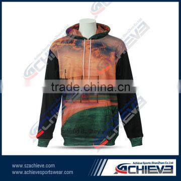Customized CVC Fleece zip Hoodies athletic oversize pullover sweatshirts gym league Hooded Sweater