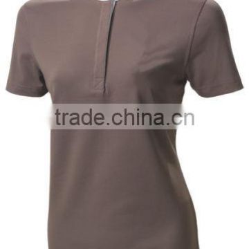 Turtle Neck Polo Shirt for Equestrian OEM Blank Womens Horse Riding Polo Shirts Slim Dri-Fit Performance Polo T-Shirt
