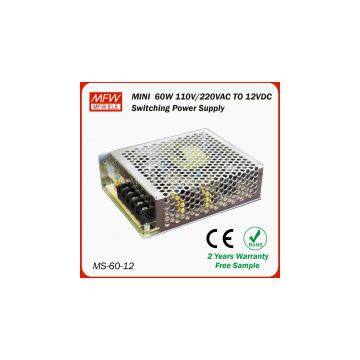 60W Mini power supply 12V led driver with CE ROHS certificates