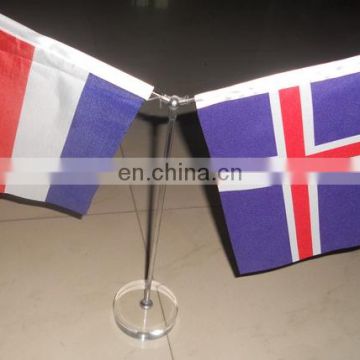Hot sale Lanue LY-F1 cheap custom table flags
