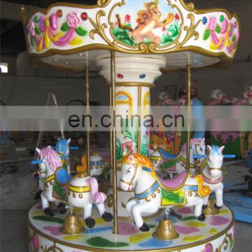 2016 Hot sale amusement park rides fairground games mini carousel horse toy for children