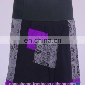 Bohemian Cotton Patchwork Mini Skirt HHCS 109 A