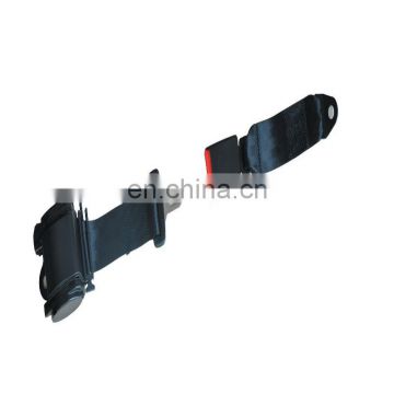 Two-point car webbing seat safety belt with emergency locking retractor