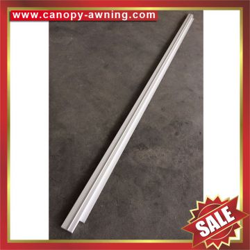 front back alu aluminum Aluminium Profile Connector Bar for PC polycarbonate diy canopy awning