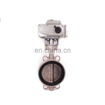 CTB 220V 12V 24V DN50 DN80 DN100 wafer UPVC Iron Cast ,Stainless Steel  electric butterfly valve