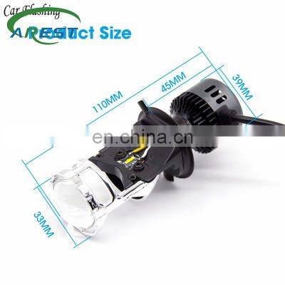 Carest 2pcs for car clear beam pattern 12V 24V 72W 6000k no astigmatic problem H4 LED hi-lo mini projector lens headlight