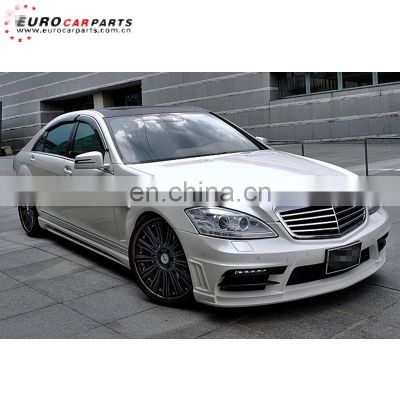 S class W221 WD style body kit full set PP material for S class W221 with front bumper side skirt rear bumper