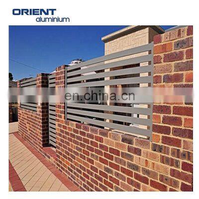 Aluminium Hot Sale House Garden Fence Decorative Wood Powder Coating  Panels Aluminum Fence Privacy Fencing