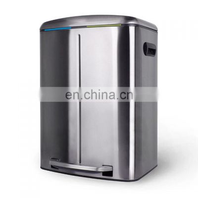 Top Quality 40L Cheap Recycle Bin Stainless Steel Recycle Bin for Kitchen New Arrival Recycling Bin Home