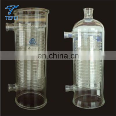 Borosilicate glass Allihn Condensers 300mm lab glassware, glass Jacket coil condenser manufacturer