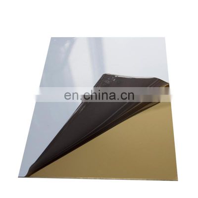 Brushed Surface Treatment Color Plate 8k Golden Mirror 201 304 316 430 Decorative Stainless Steel Plate