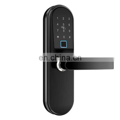 Stainless Steel Fingerprint Wifi Smart Lock Door Card Key Apartment Intelligent Door Lock Rfid With Password Ttlock