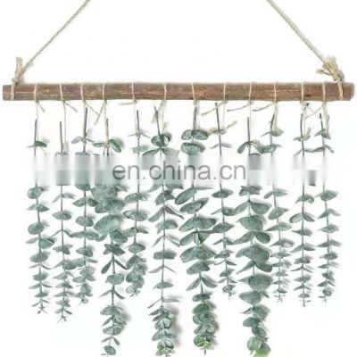 Hot Selling Solid Wood Boards Customized Wooden Crafts Wall Hanging Eucalyptus Hanger For Decoration