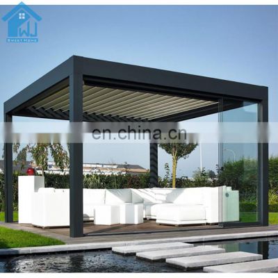 Automatic waterproof adjustable louver aluminum bioclimatic louvre roof pergola outdoor
