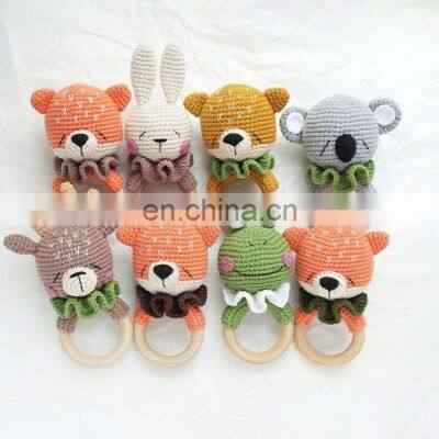 Cuties Knitted Hot Sale Animal Shaped Crochet Baby Rattle Handmade Kid's Toy Vietnam Supplier Cheap Wholesale