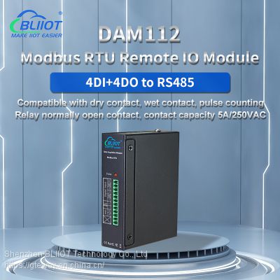 BLIIOT 4DIN switch input 4 Relay relay output 1RS485 extended ModbusRTU protocol I/O module