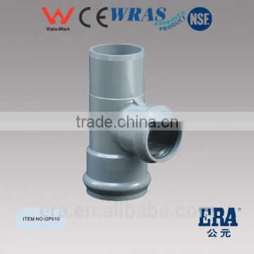 ERA pvc rubber ring fittings PVC fittings with gasket reducing tee MF