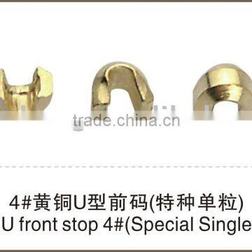 Brass U top stopper No.4 Special single grain zipper garment accessories