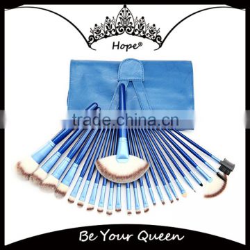 Professional 24pcs High Quality Professional Blue Handle Makeup Brush Set