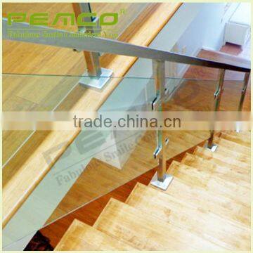 China wholesale outdoor metal Glass Balcony Railing stainless steel handrail for stairs