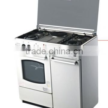 2014 Hot Sales Model Glass Cover And Stainless Steel Top 4 Burner and 1 Hot Free Standing Oven(Model no:KZ-720SG)